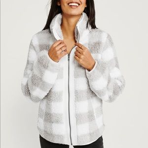 Abercrombie & Fitch Full-Zip Sherpa Fleece Jacket